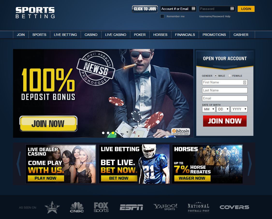 SportsBetting.ag home page