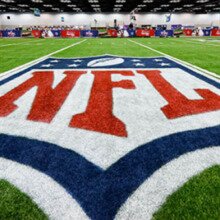 NFL Logo on the football field