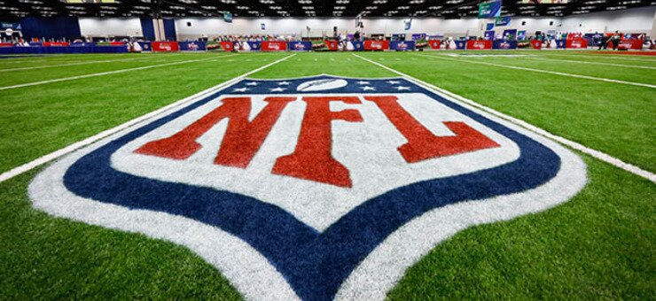 NFL Logo on the football field
