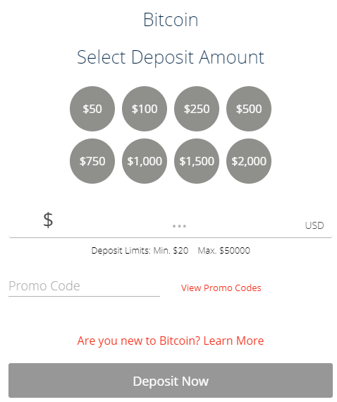 BetOnline Deposit Page To Input Bonus Code