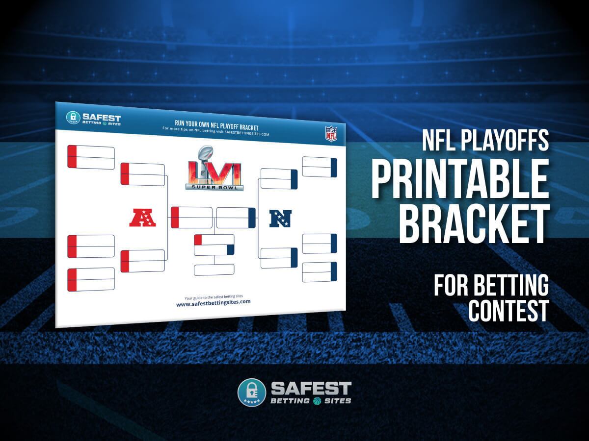 NFL Playoffs Printable Bracket for Betting Contest