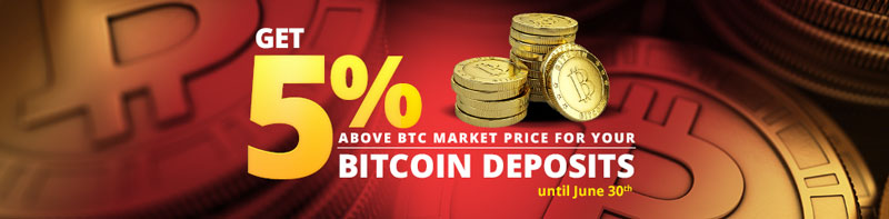 5 percent above crypto price bonus at BetOnline