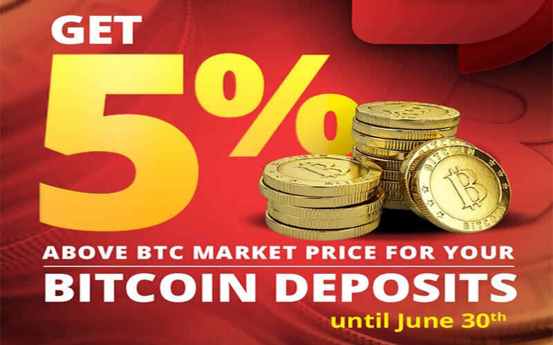 BetOnline promo 5 percent above crypto price