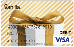 Vanilla Visa Gift Card for casino gambling