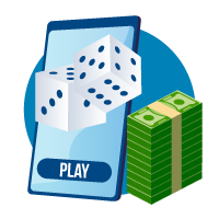 Casino Games on Mobile Icon