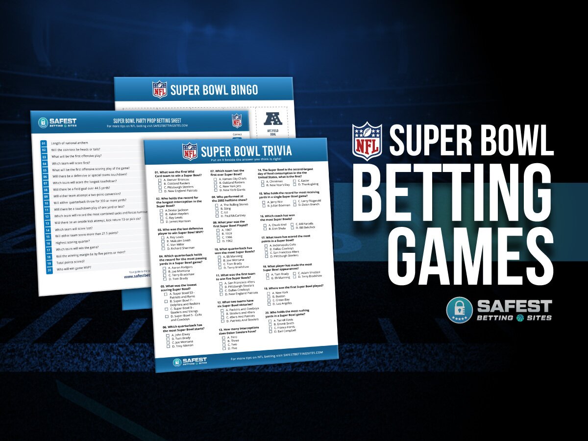 Super Bowl Betting Games And Props Sheet