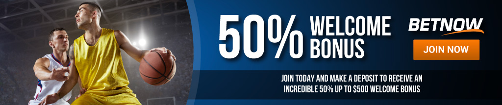 50% Welcome Bonus BetNow Banner