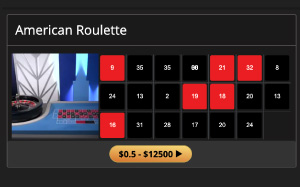 BetOnline Live American Roulette